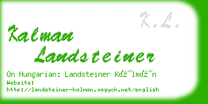 kalman landsteiner business card